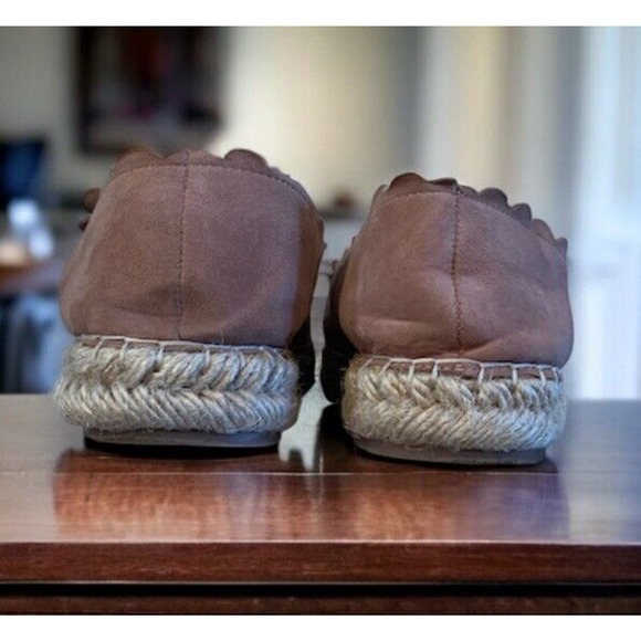 CROWN VINTAGE BRAE Espadrille Platform Slip On TAUPE Suede Size 10 - Picture 5 of 6